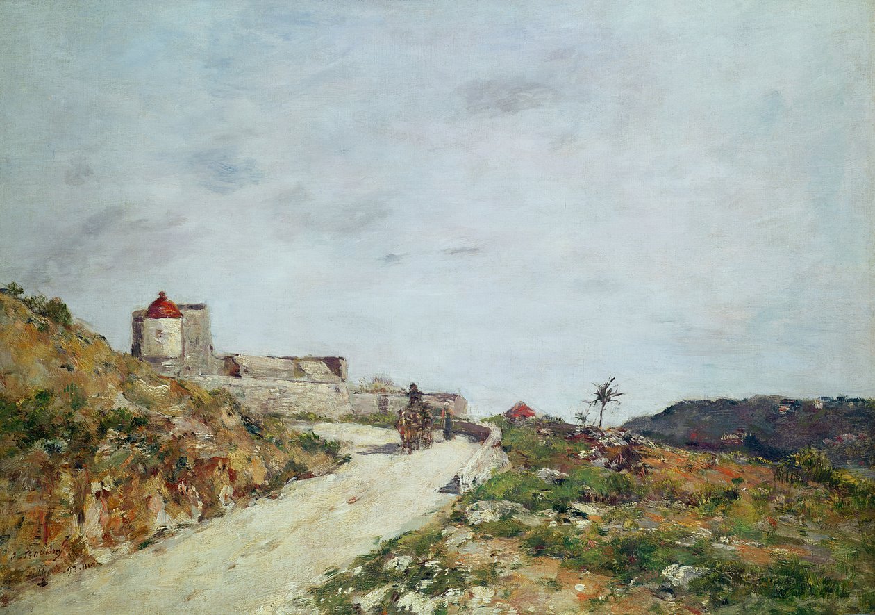 Droga do Cytadeli w Villefranche, 1892 autorstwa Eugene Louis Boudin