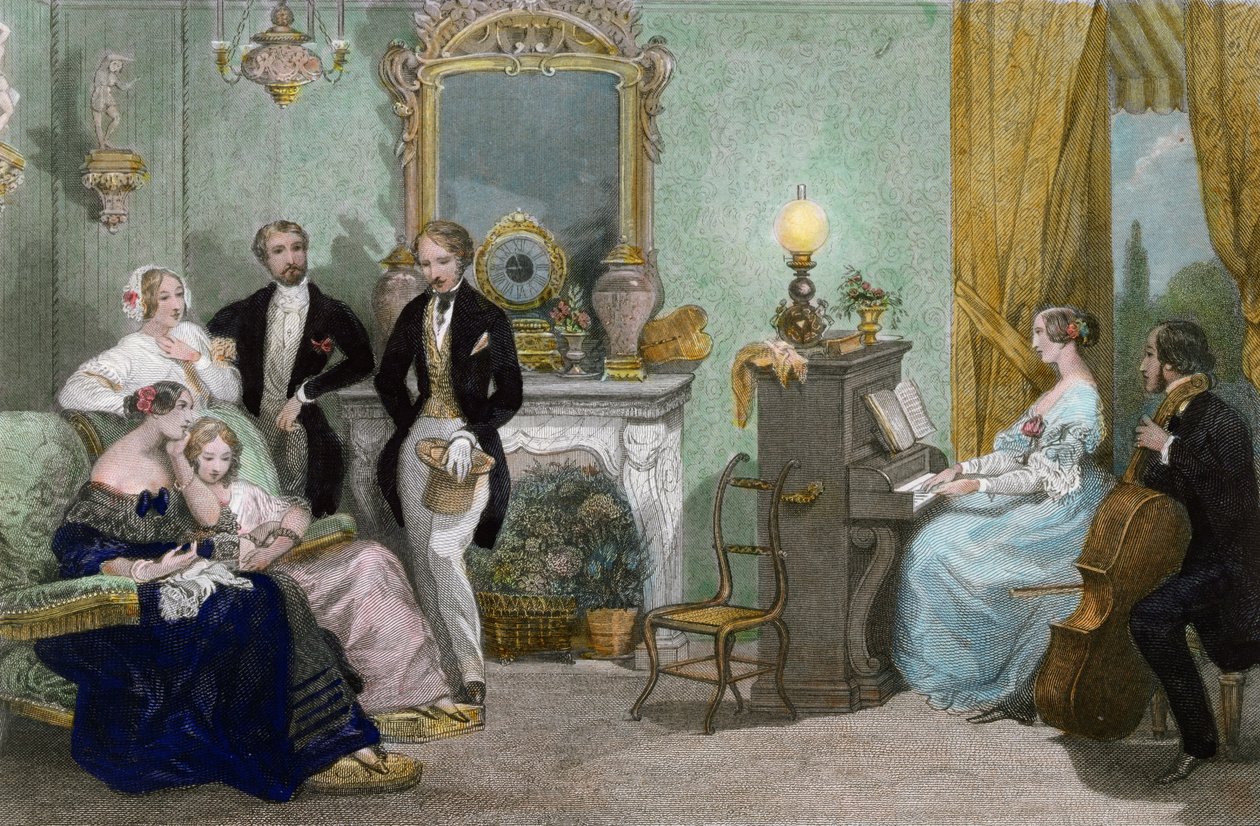 Koncert rodzinny, ok. 1840 autorstwa Eugene Louis Lami