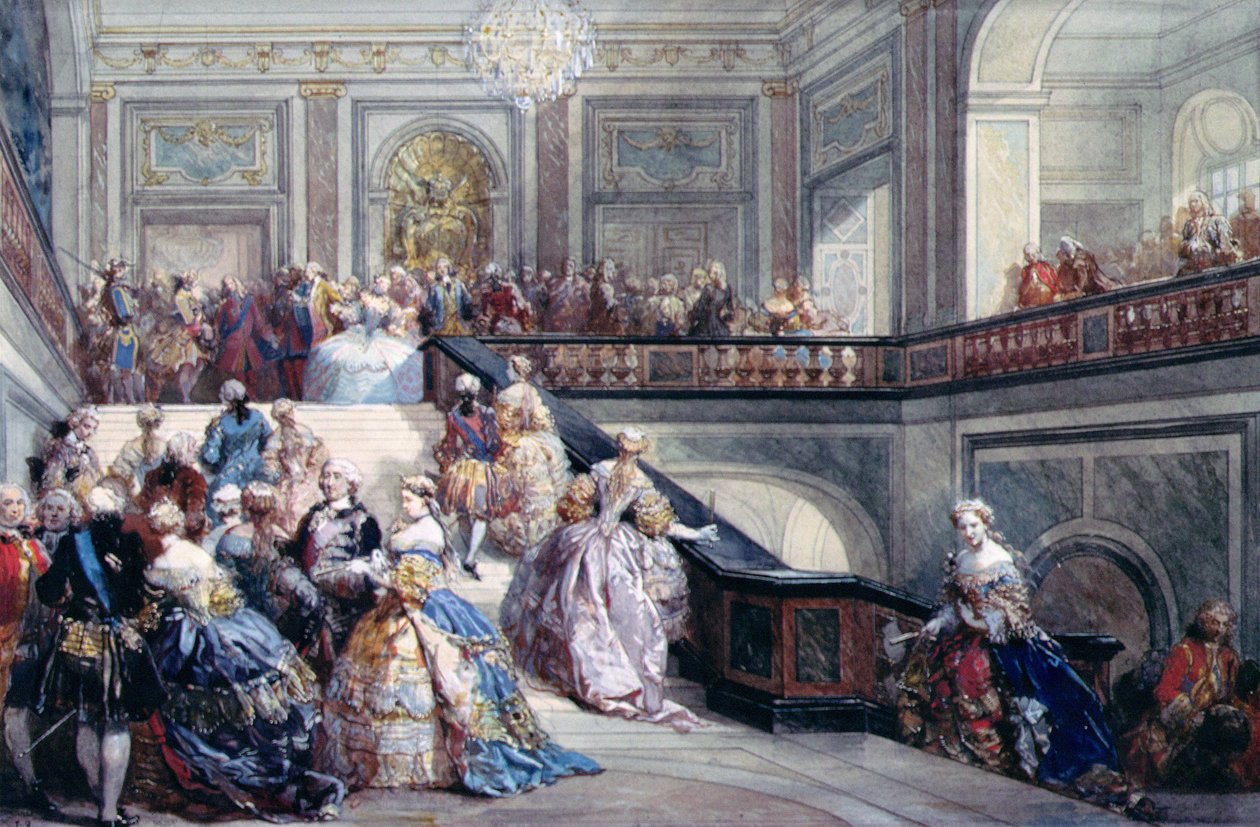 Festyn w Wersalu z okazji Ślubu Delfina w 1745 r. autorstwa Eugene Louis Lami