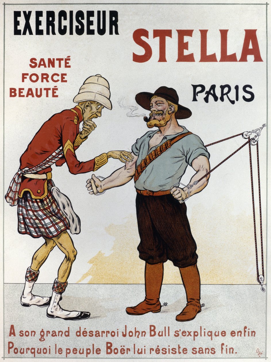 Plakat reklamujący urządzenie do ćwiczeń "Stella autorstwa Eugene Oge