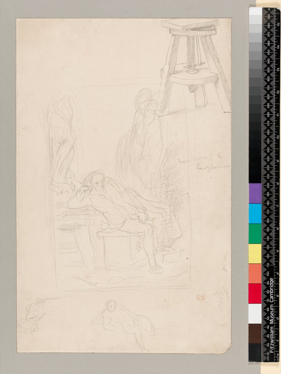 Studia do „Michelangelo w jego pracowni” autorstwa Eugene  Delacroix
