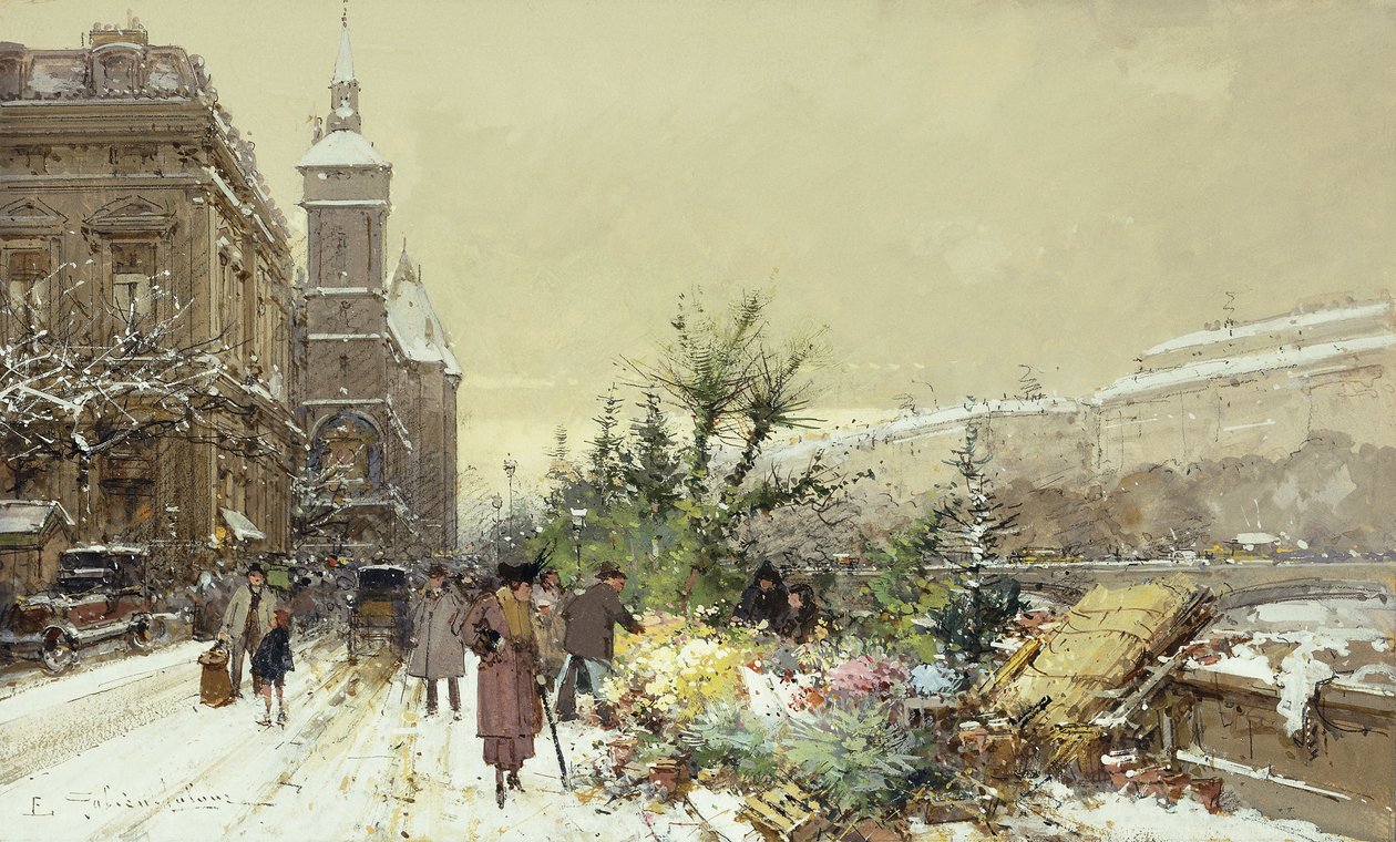 Kwiaciarnia; Kwiaciarnia autorstwa Eugene Galien Laloue