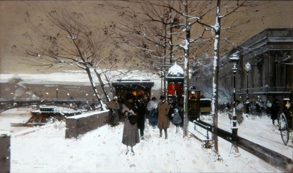 Quai de Seine autorstwa Eugene Galien Laloue