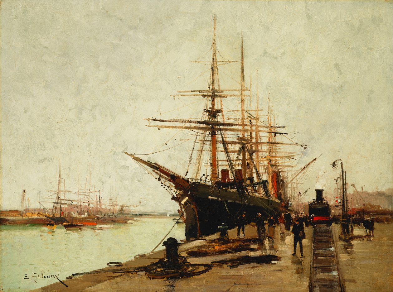Port autorstwa Eugene Galien Laloue