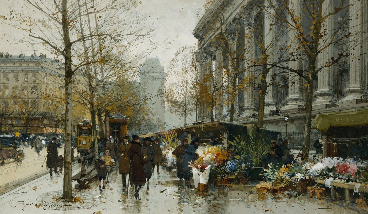 Madeleine, Paryż autorstwa Eugene Galien Laloue