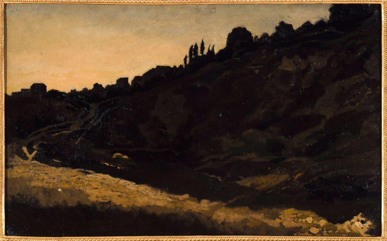 Widok na Montmartre, około 1848 roku (obraz) autorstwa Eugene Antoine Samuel Lavieille