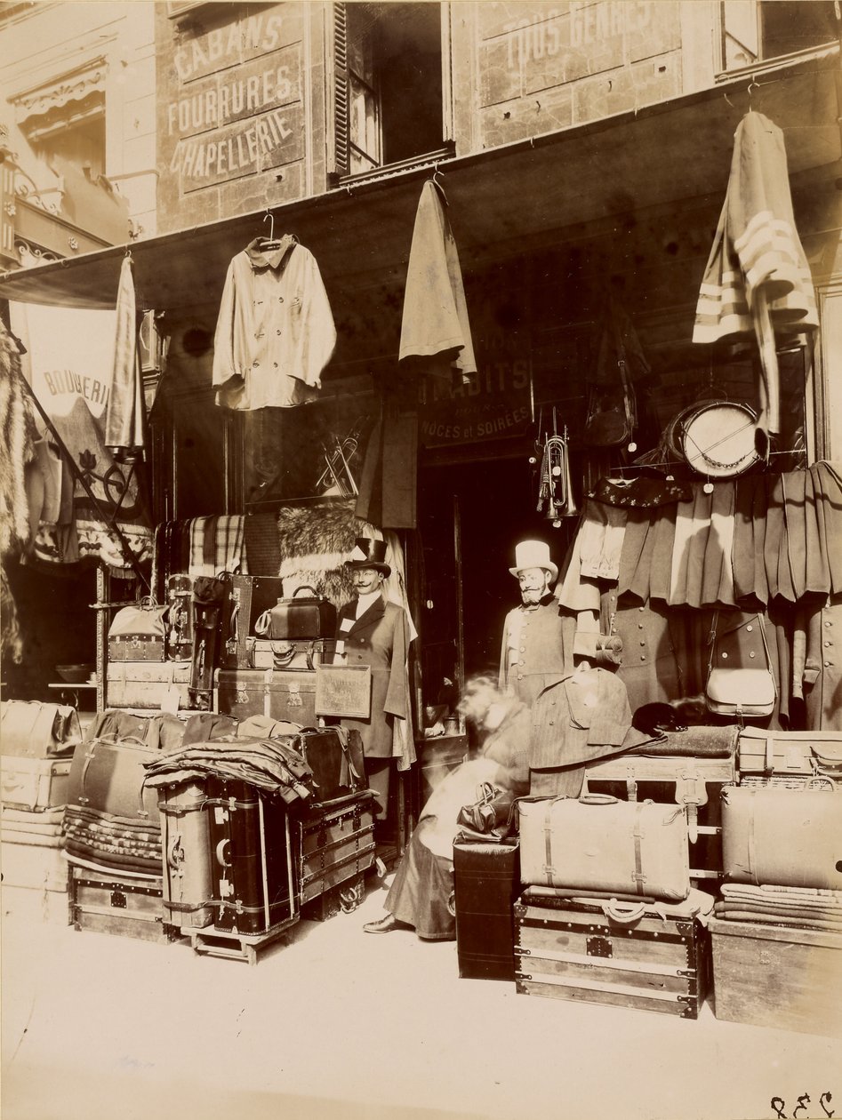 Sklep - rue du Petit Thomas autorstwa Eugène Atget