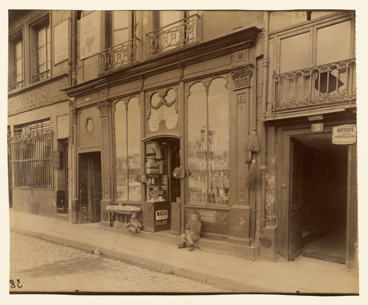Sklep Ludwik XVI, 3 quai Bourbon autorstwa Eugène Atget