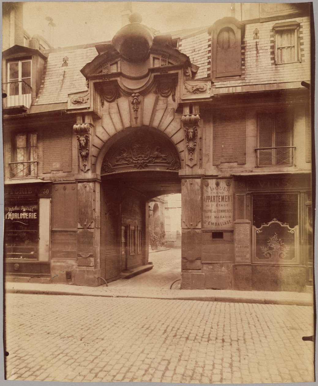 Hôtel du Magistrat de Bordeaux, 30 rue des Francs-Bourgeois autorstwa Eugène Atget