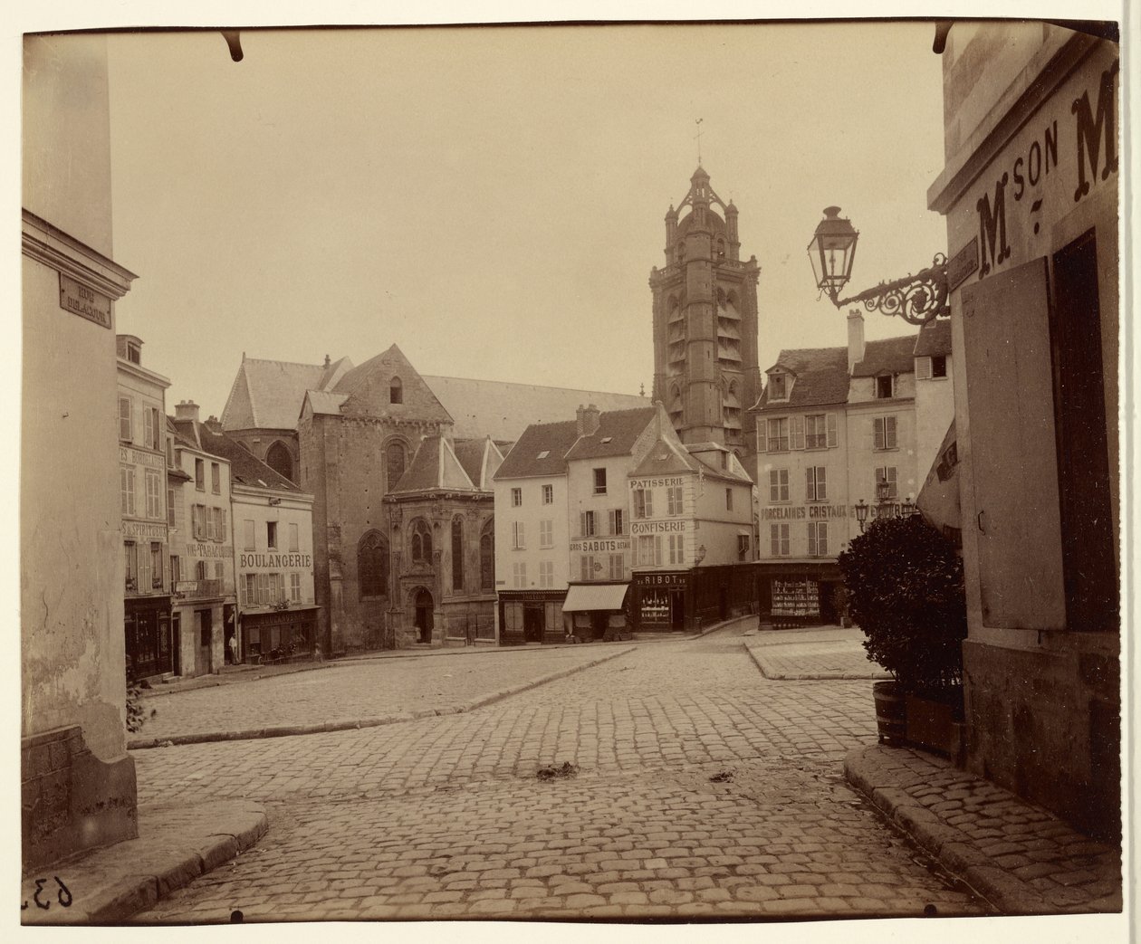 Pontoise, Place du Grand Martroy autorstwa Eugène Atget