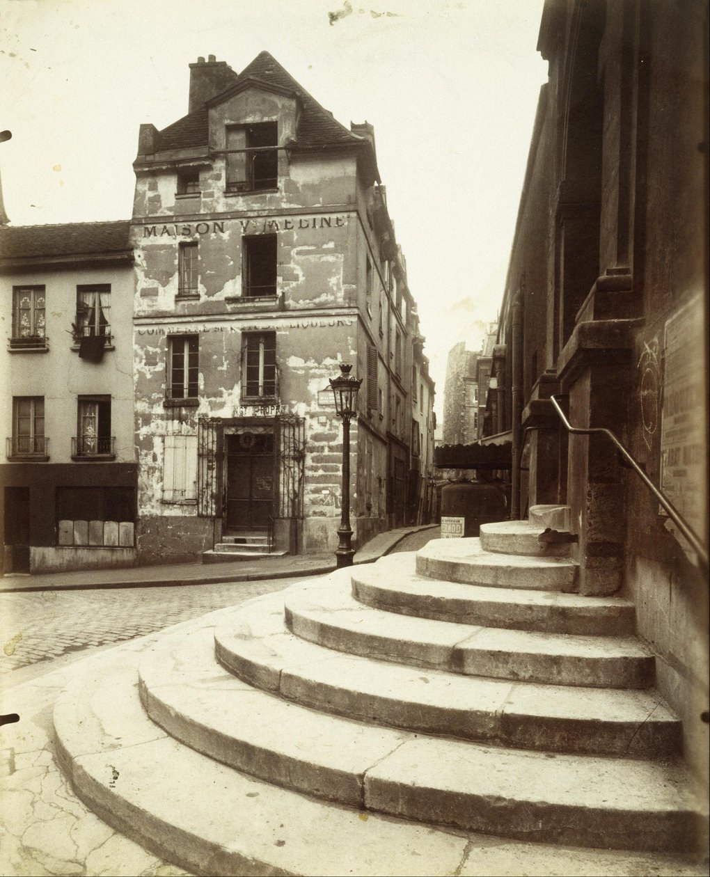 Rue de la Montagne-Sainte-Geneviève autorstwa Eugène Atget
