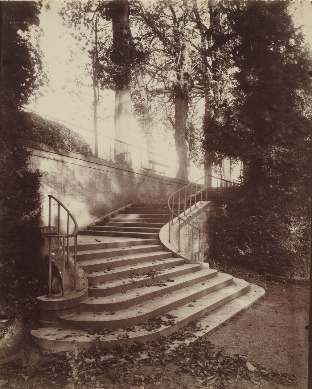 Schody w Saint-Cloud autorstwa Eugène Atget