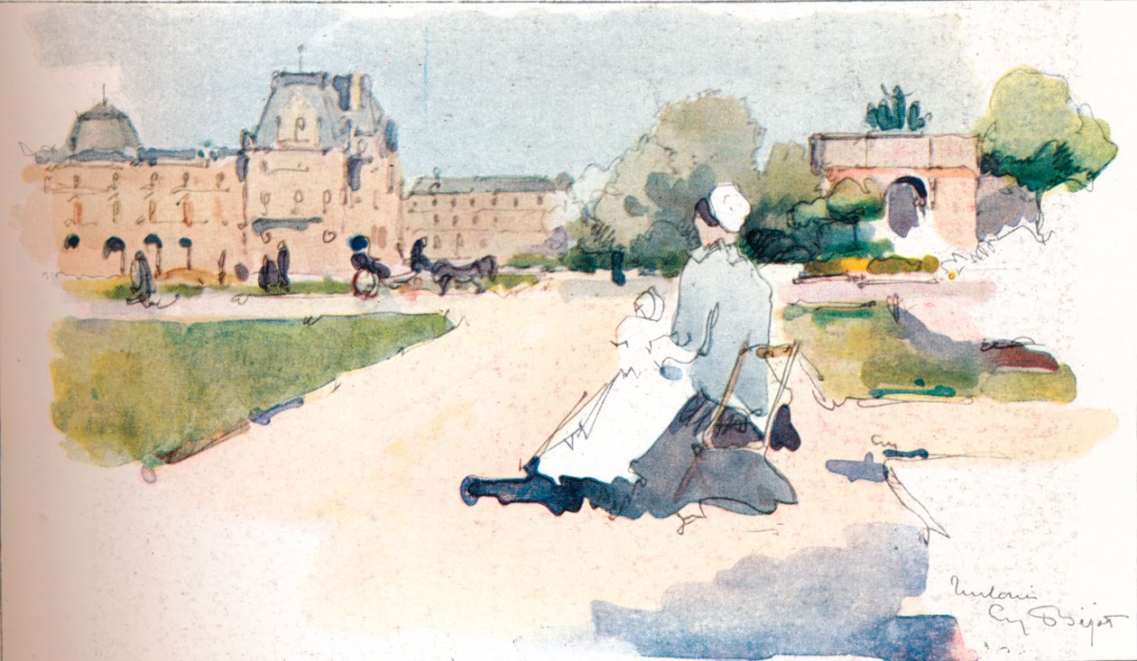 Tuileries, 1915 autorstwa Eugene Bejot