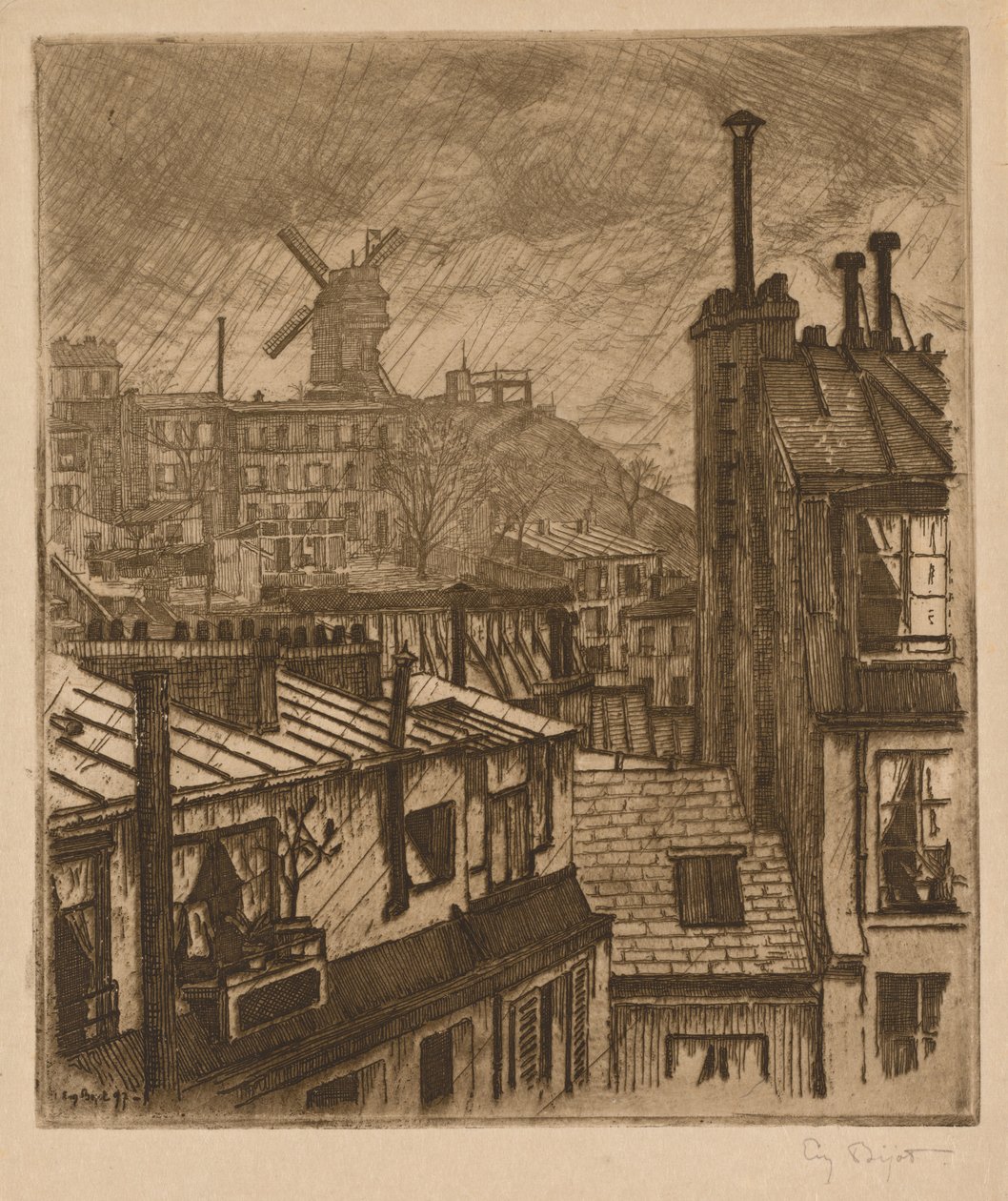 Montmartre, Moulin de la Galette, 1897. autorstwa Eugene Bejot