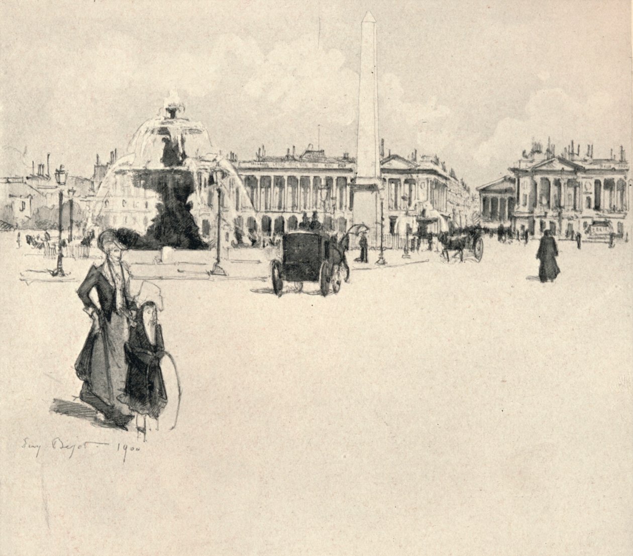 Place de la Concorde, 1915 autorstwa Eugene Bejot