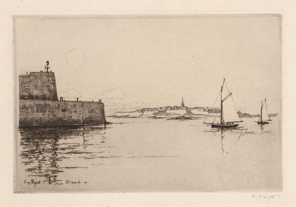 Saint-Malo Vue de Dinard (Saint-Malo vu de Dinard) autorstwa Eugene Bejot