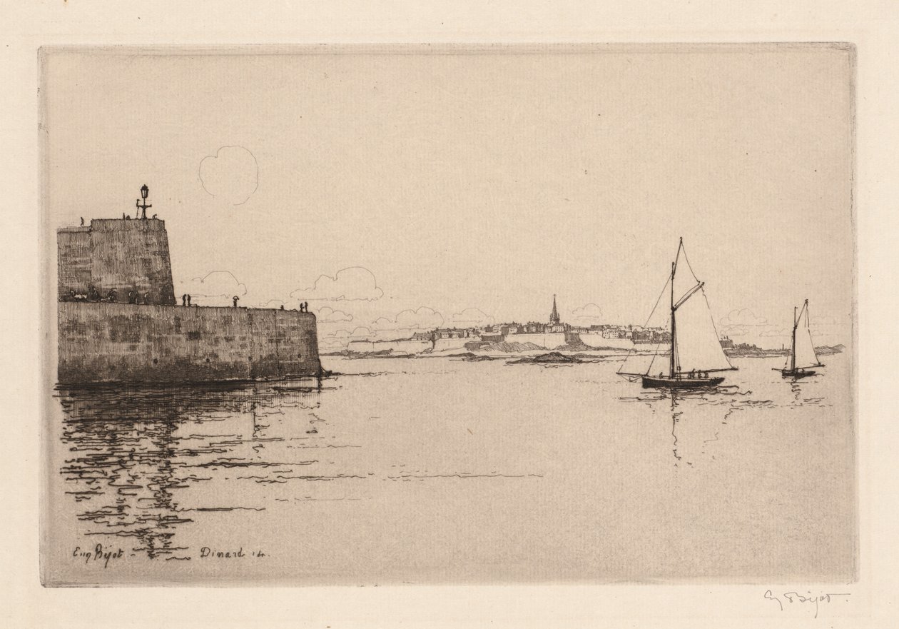 Saint-Malo Vue de Dinard (Saint-Malo vu de Dinard) autorstwa Eugene Bejot