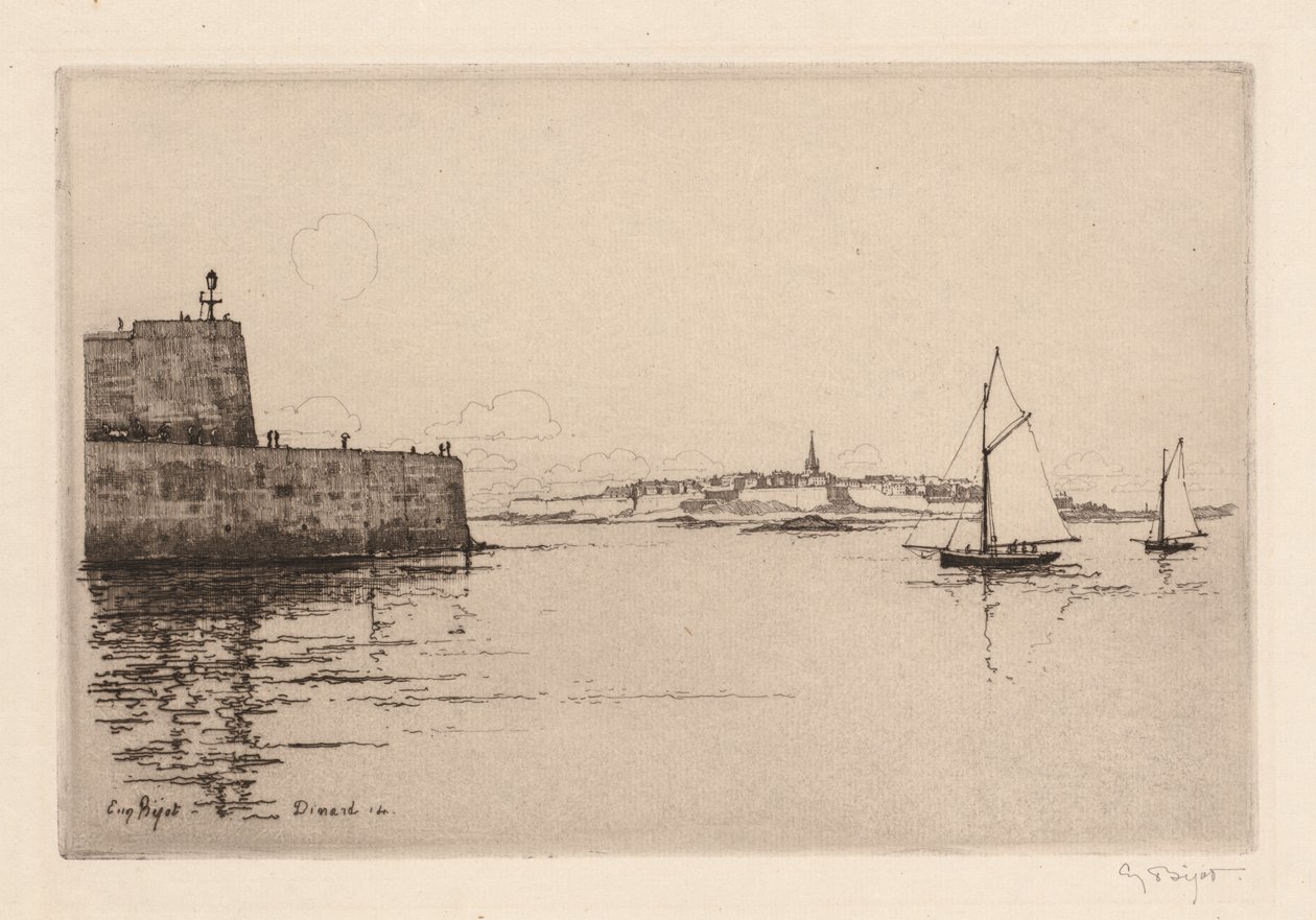 Saint-Malo Widok z Dinard Saint-Malo widziany z Dinard, 1914. autorstwa Eugene Bejot