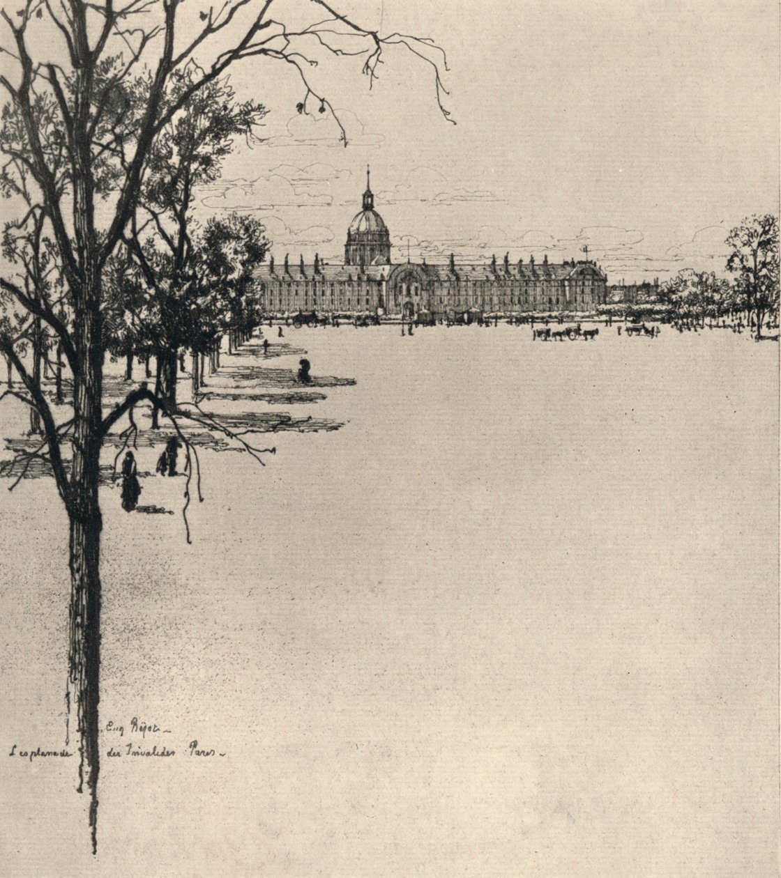 Esplanada Les Invalides, 1915 autorstwa Eugene Bejot