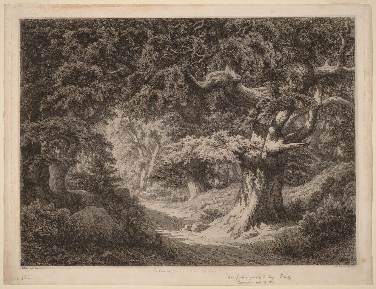 Charlemagne, las Fontainebleau autorstwa Eugene Bléry