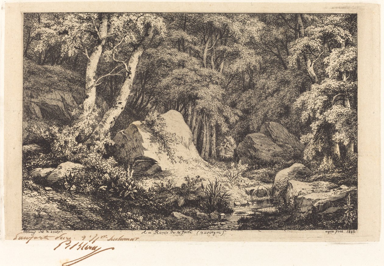 W wąwozie uskoku, Owernia (Wąwóz w Owernii) autorstwa Eugene Bléry
