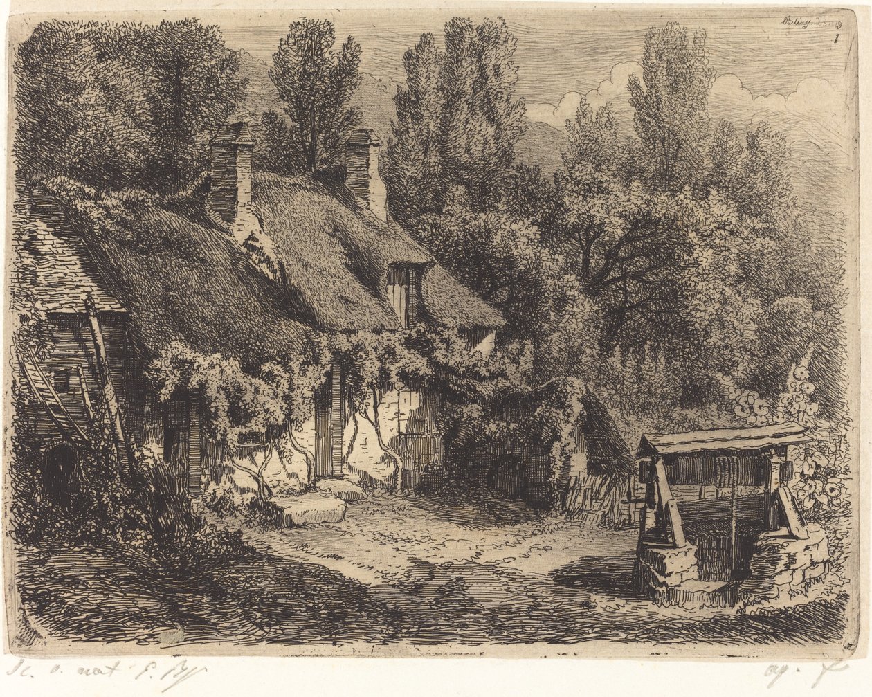 Chata ze studnią, wydana w 1849 r. autorstwa Eugene Bléry