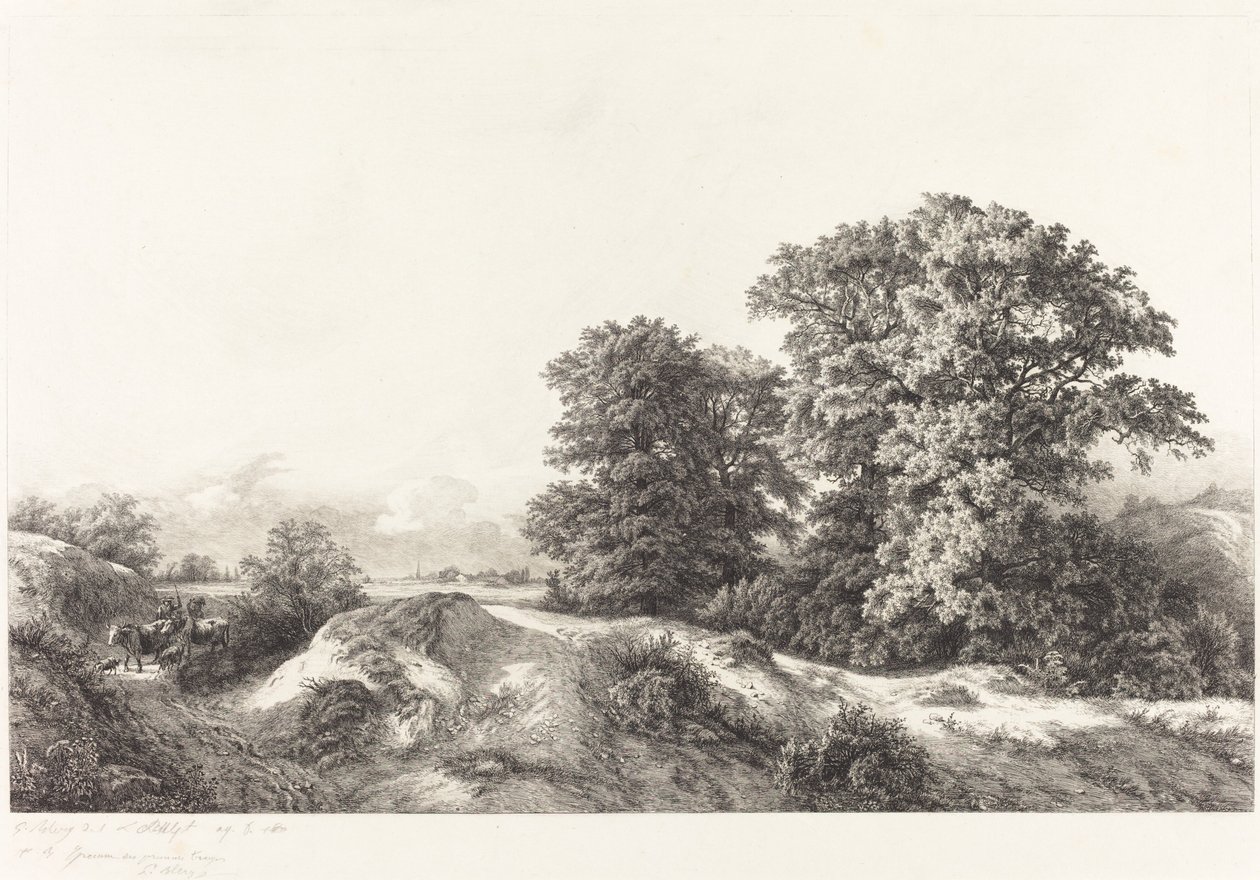 Dęby w Vaux de Cernay autorstwa Eugene Bléry