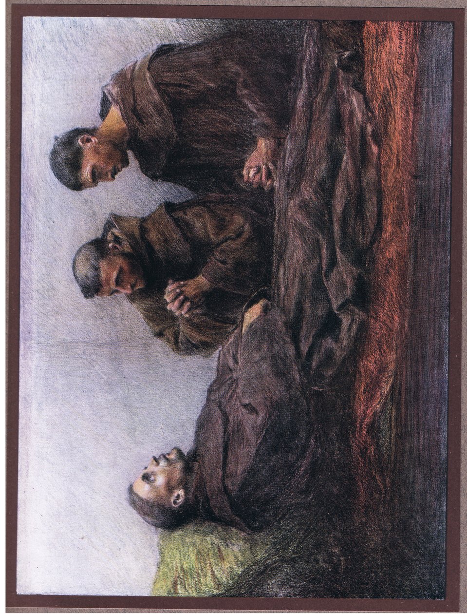 Św. Franciszek chory w Pałacu Biskupów w Asyżu, 1919 autorstwa Eugene Burnand