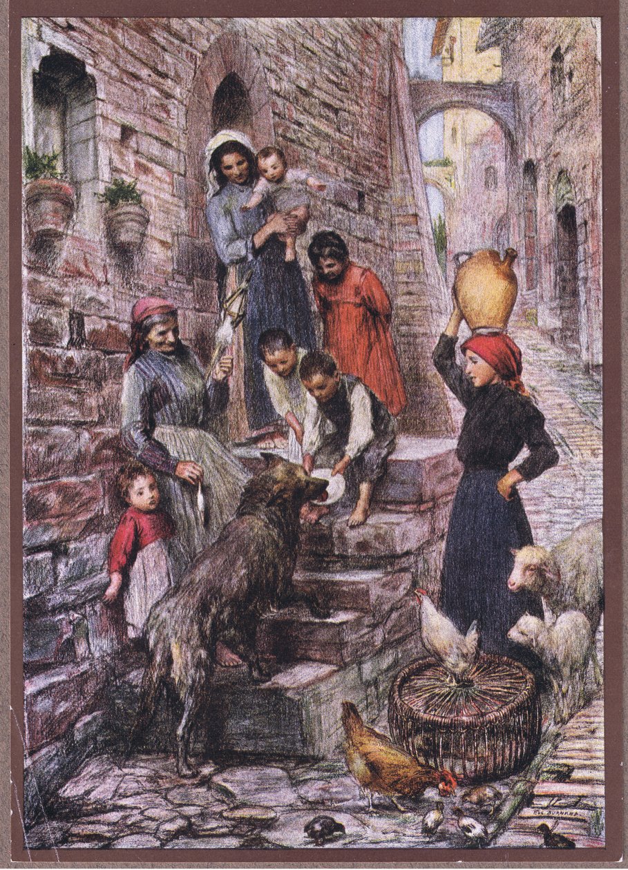 Wilk z Gubbio po nawróceniu, 1919 autorstwa Eugene Burnand