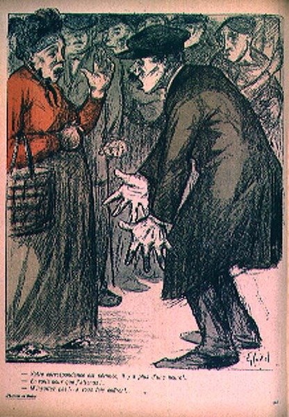 "Poczta się spóźnia! O ponad godzinę!" "Ale czekałem na ciebie dwie godziny!" "Nie obrażaj mnie! Zablokuję cię!" z „L