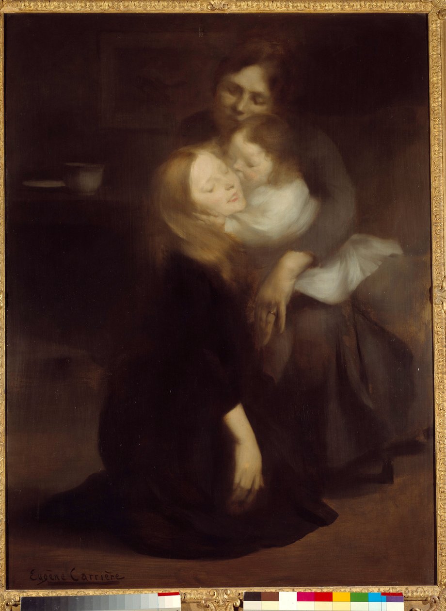 Intymność czyli starsza siostra Obraz Eugene Carriere (1849-1906) XIX-wieczne słońce. 1,3x0,99 m Paryż, musee d