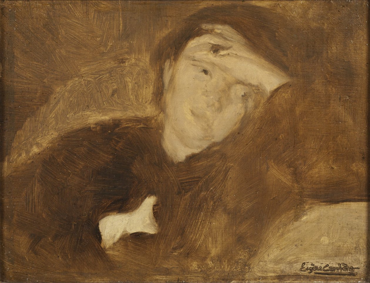 Portret damy. Studium autorstwa Eugène Carrière