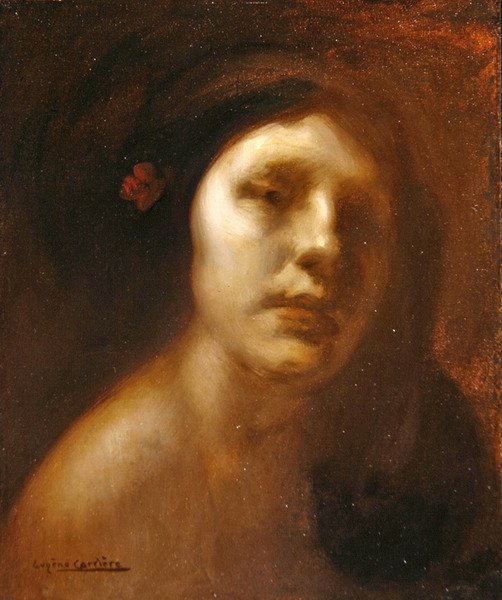 Portret młodej damy (olej na płótnie) autorstwa Eugène Carrière