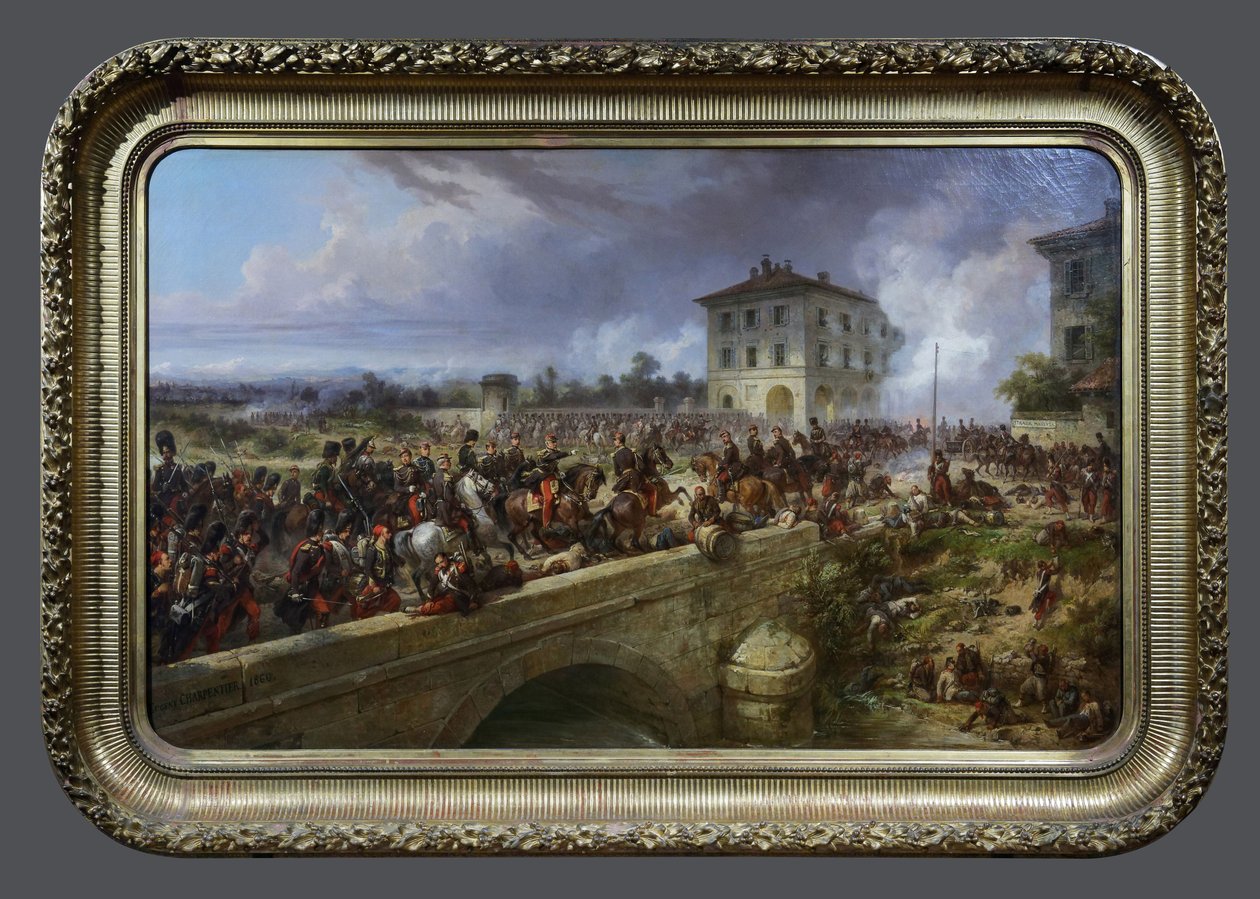 Gwardia Cesarska przy Pont de Magenta, 4 czerwca 1859 r autorstwa Eugene Charpentier