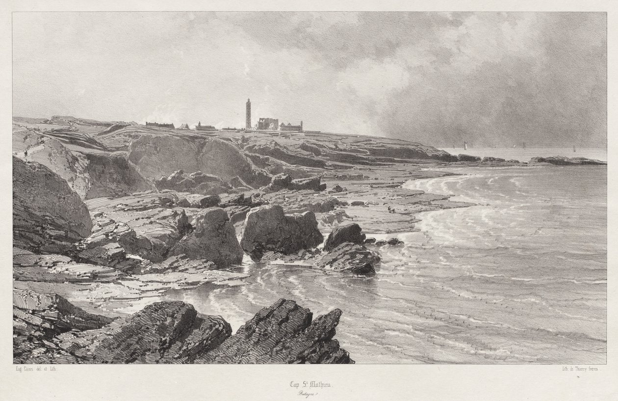 Przylądek Św. Mathieu, 1846. autorstwa Eugene Ciceri