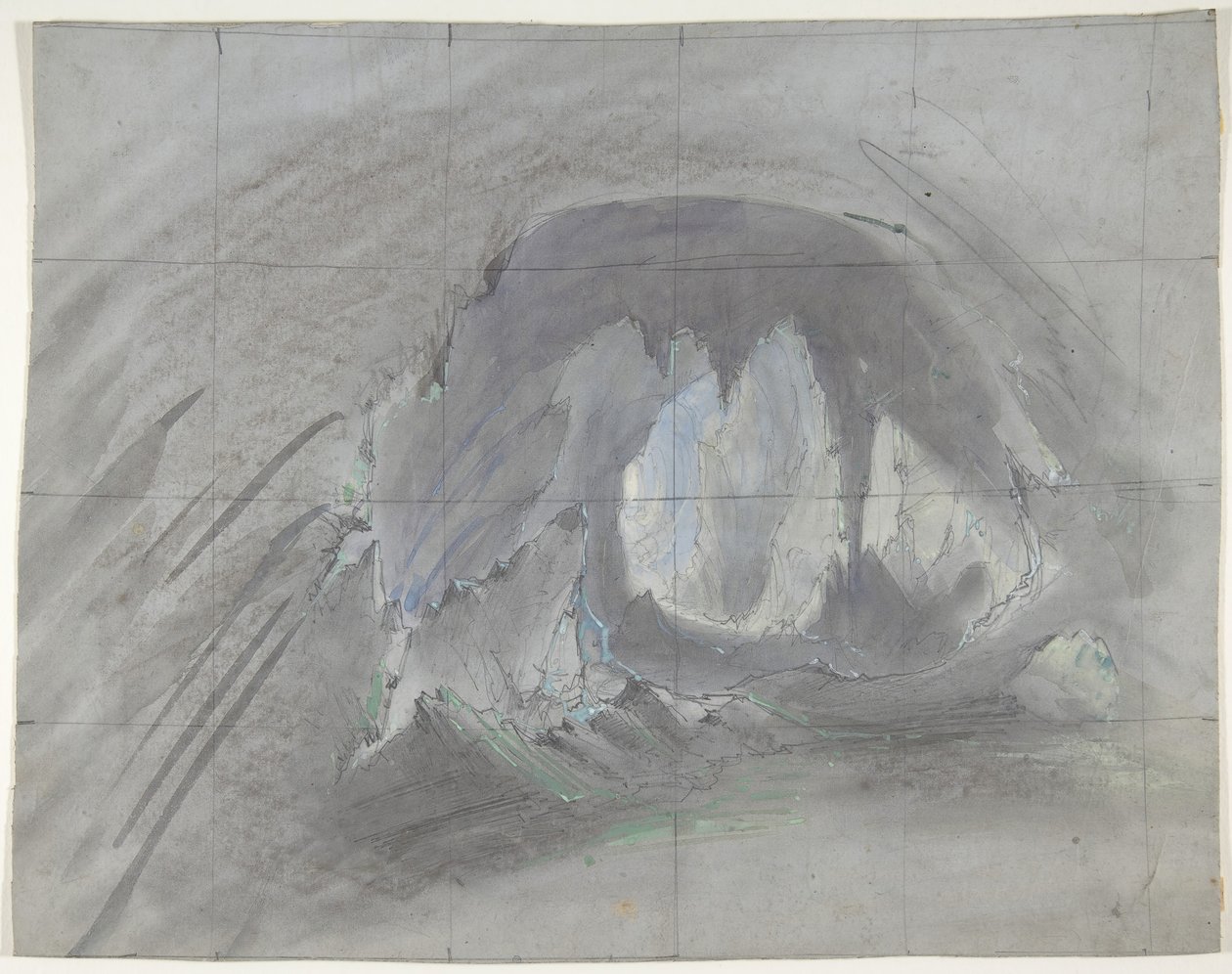 Projekt scenografii w Operze, Paryż, 1828-90. autorstwa Eugene Ciceri