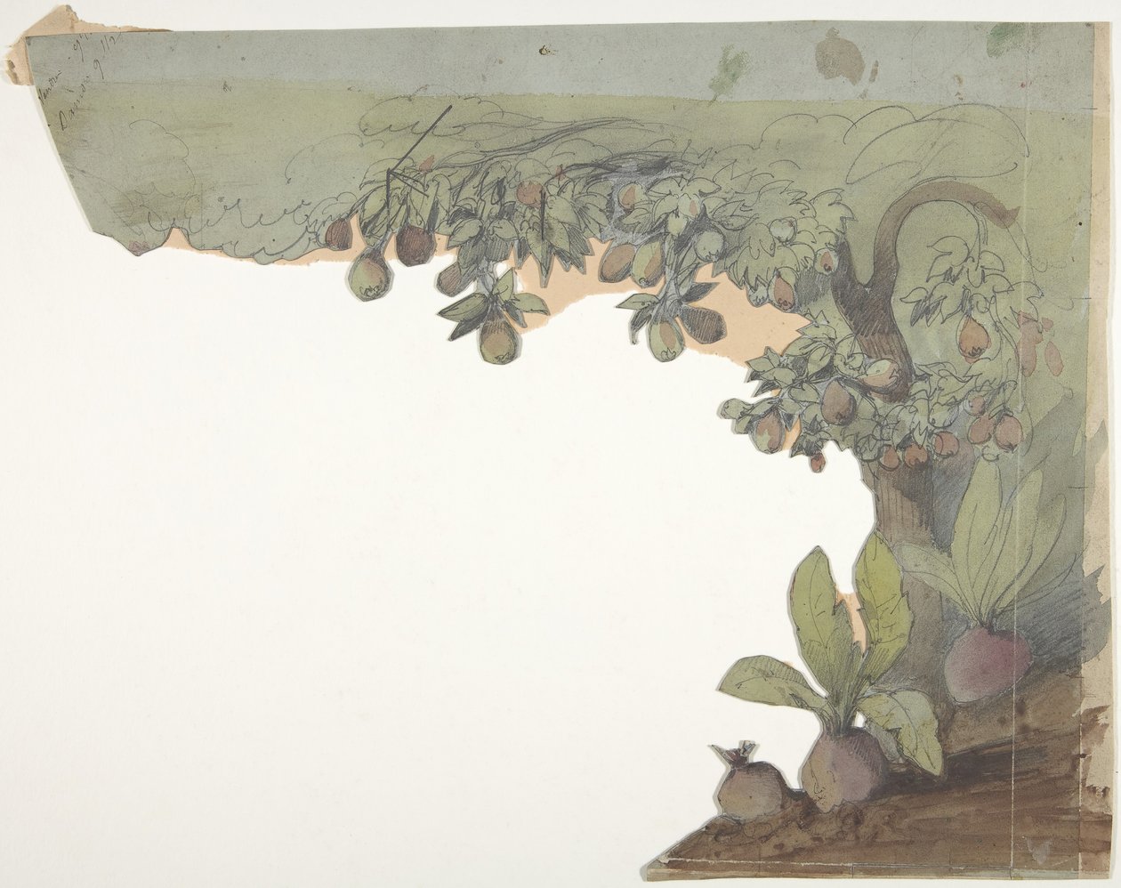 Projekt scenografii w Operze, Paryż, 1830-90. autorstwa Eugene Ciceri