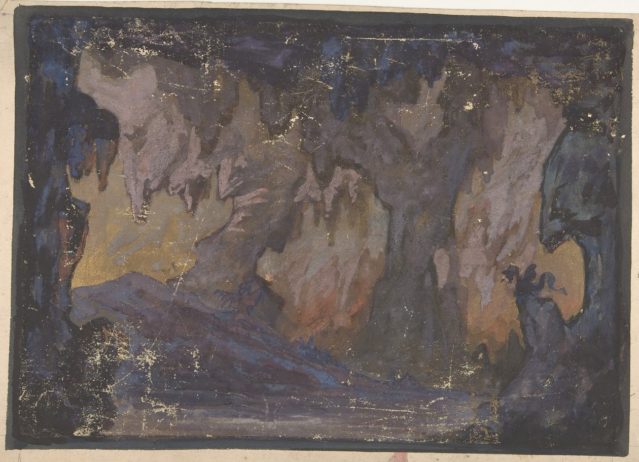 Projekt scenografii w Operze, Paryż, 1830-90. autorstwa Eugene Ciceri