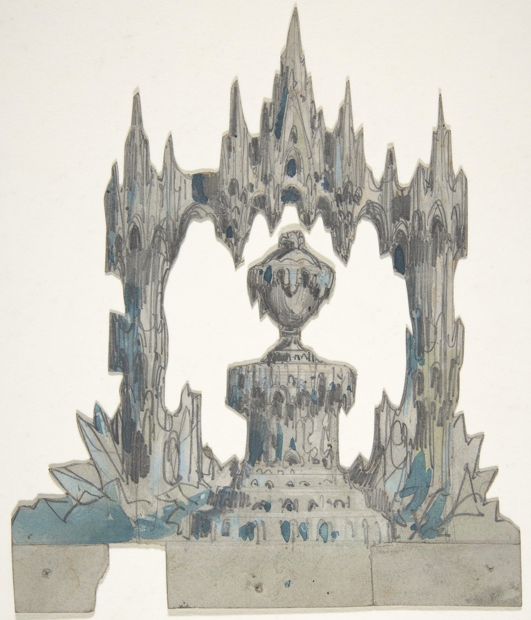 Projekt scenografii w Operze, Paryż, 1830-90. autorstwa Eugene Ciceri