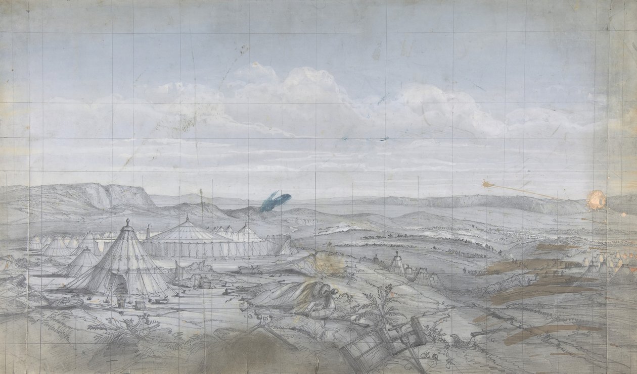 Projekt scenografii w Operze, Paryż, 1830-90. autorstwa Eugene Ciceri