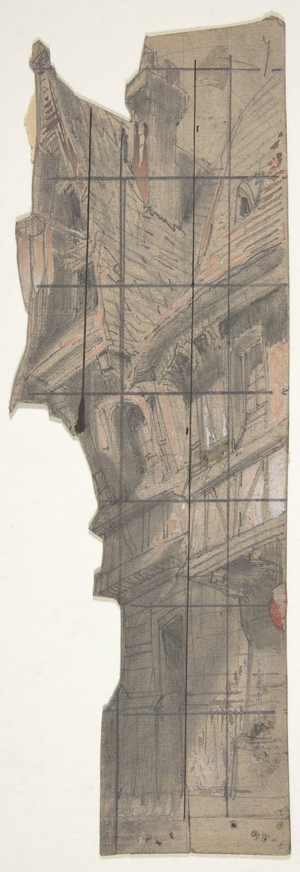 Projekt scenografii w Operze, Paryż, 1830-90. autorstwa Eugene Ciceri
