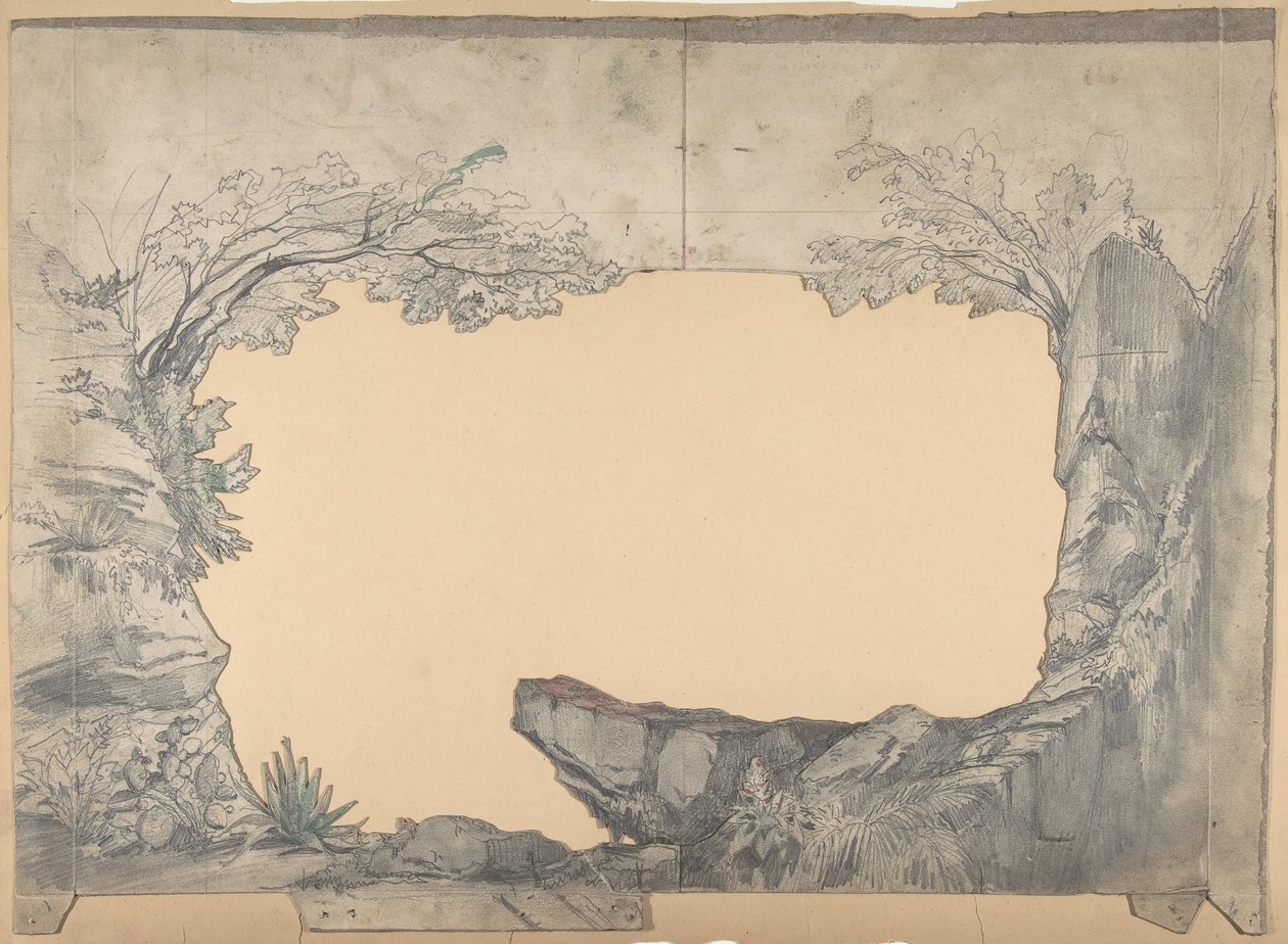 Projekt scenografii w Operze, Paryż, 1830-90. autorstwa Eugene Ciceri