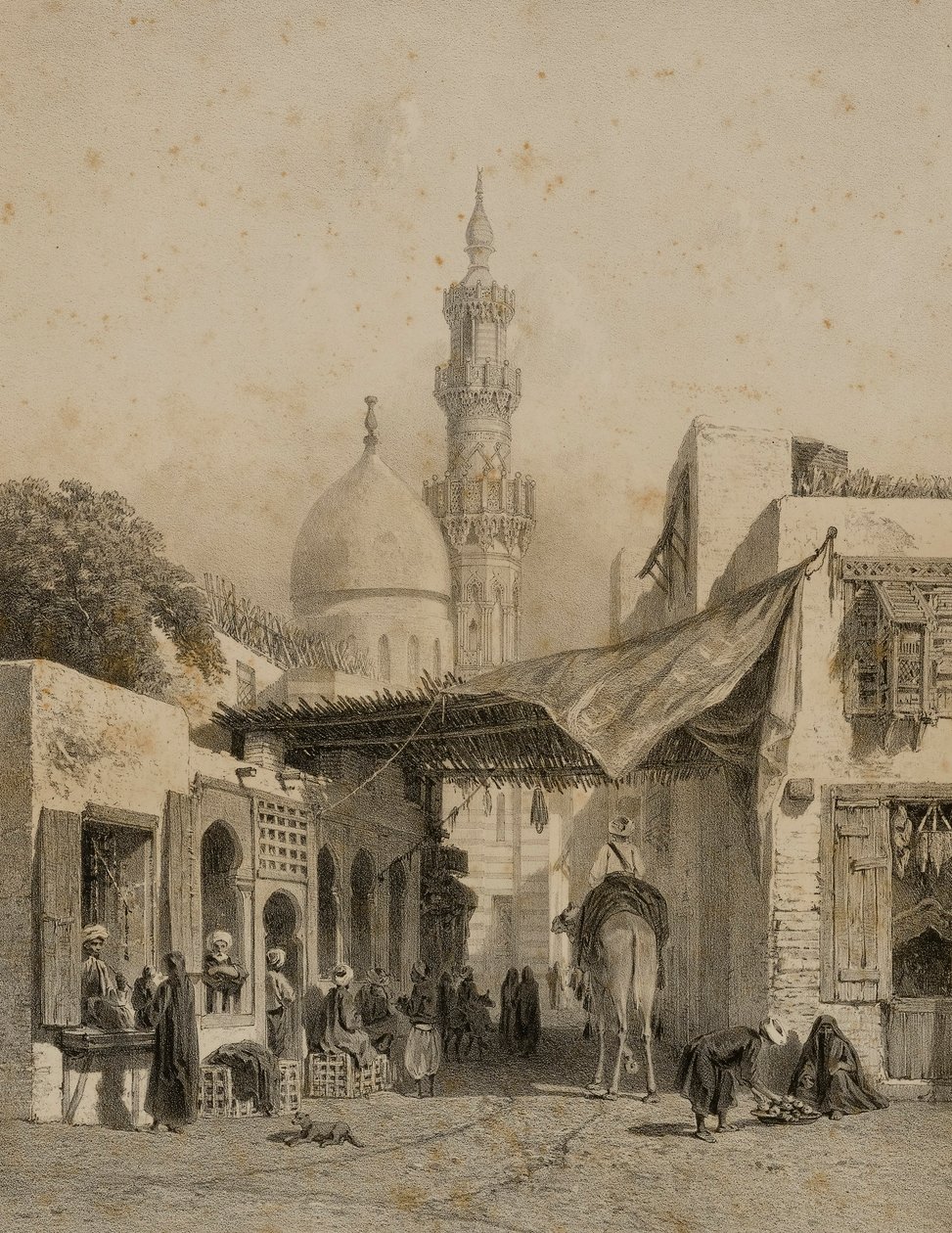 Meczet Aboulala w Boulaq autorstwa Eugene Ciceri