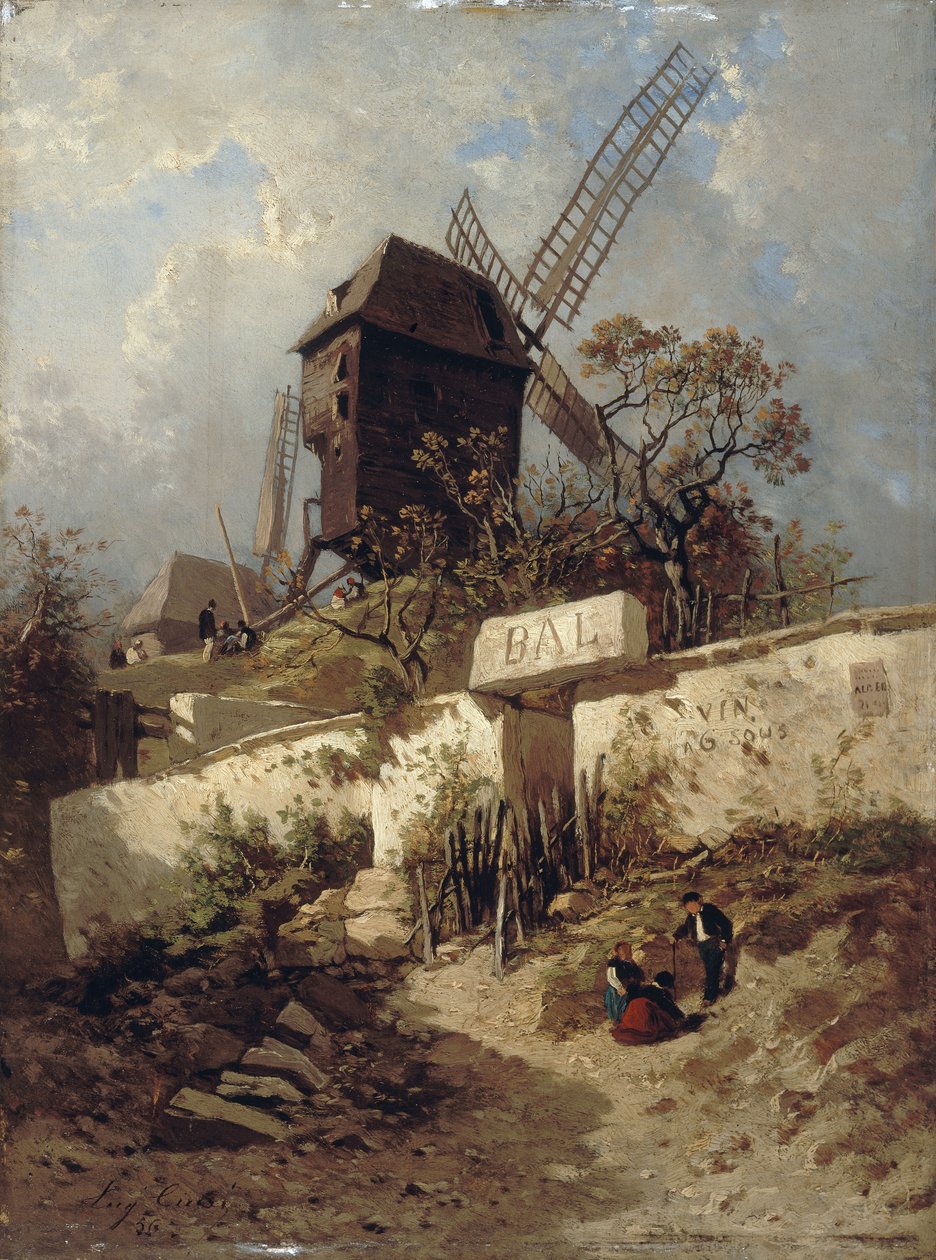 Moulin de la Galette na Montmartrze autorstwa Eugene Ciceri