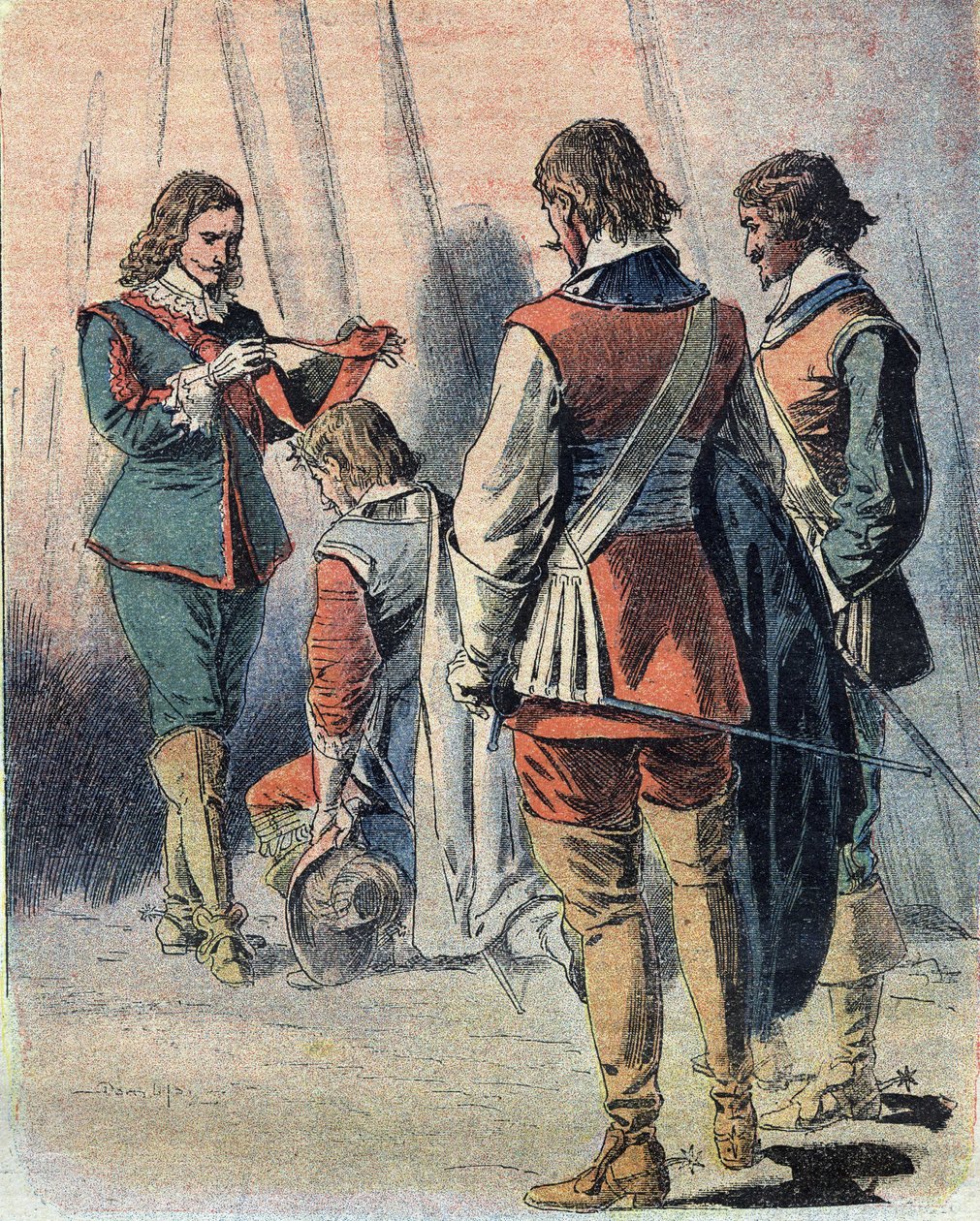 Ilustracja do "Vint ans apres" (Dwadzieścia lat później) autorstwa Eugene Damblans