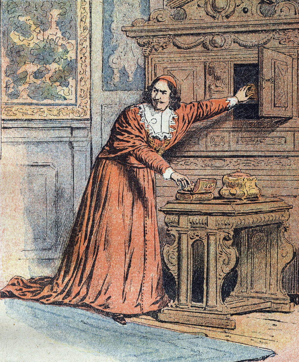 Ilustracja do "Vint ans apres" (Dwadzieścia lat później) autorstwa Eugene Damblans