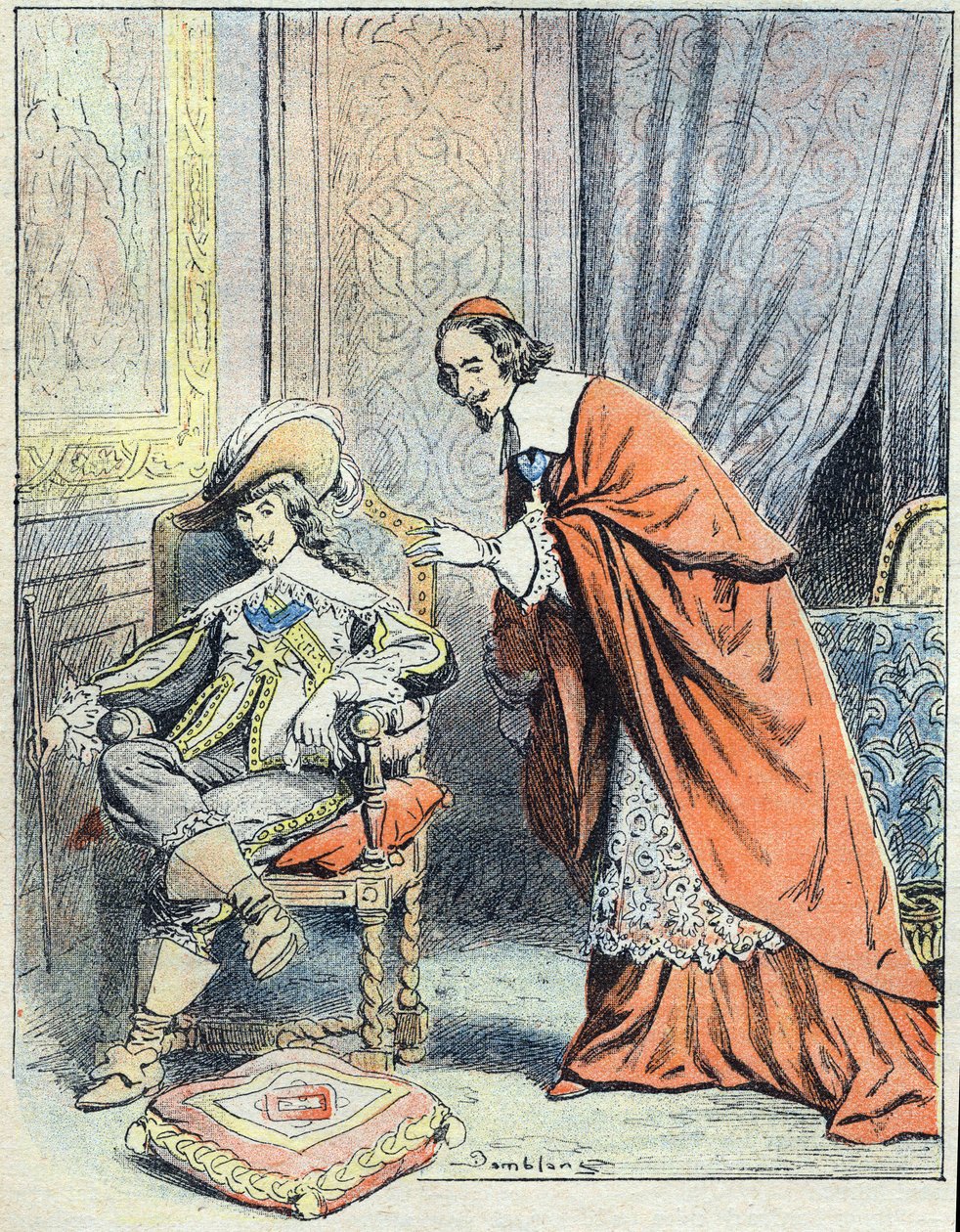 Ilustracja do "Vint ans apres" (Dwadzieścia lat później) autorstwa Eugene Damblans