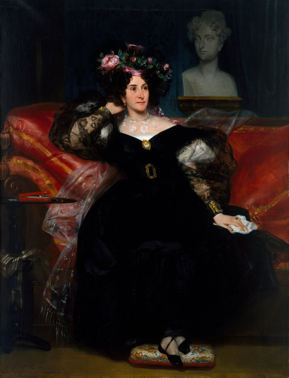 Portret Madame Jules-Antoine Droz, 1833 autorstwa Eugene Deveria