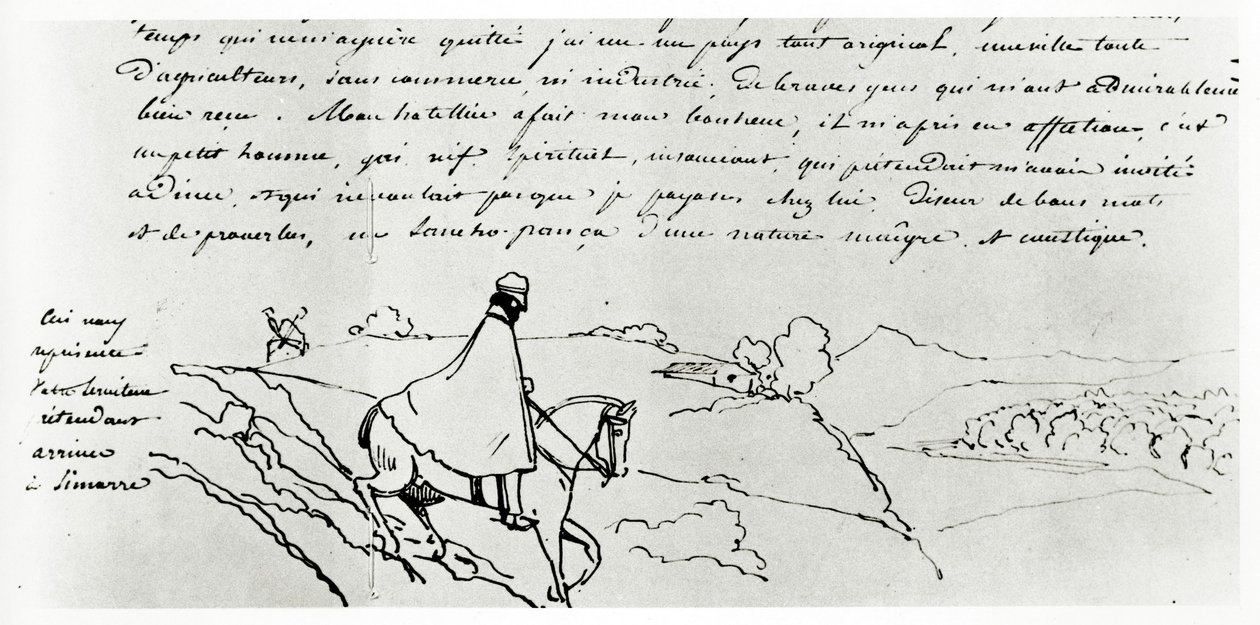 Viollet-le-Duc o podróżach po Francji (atrament na papierze) autorstwa Eugene Emmanuel Viollet le Duc