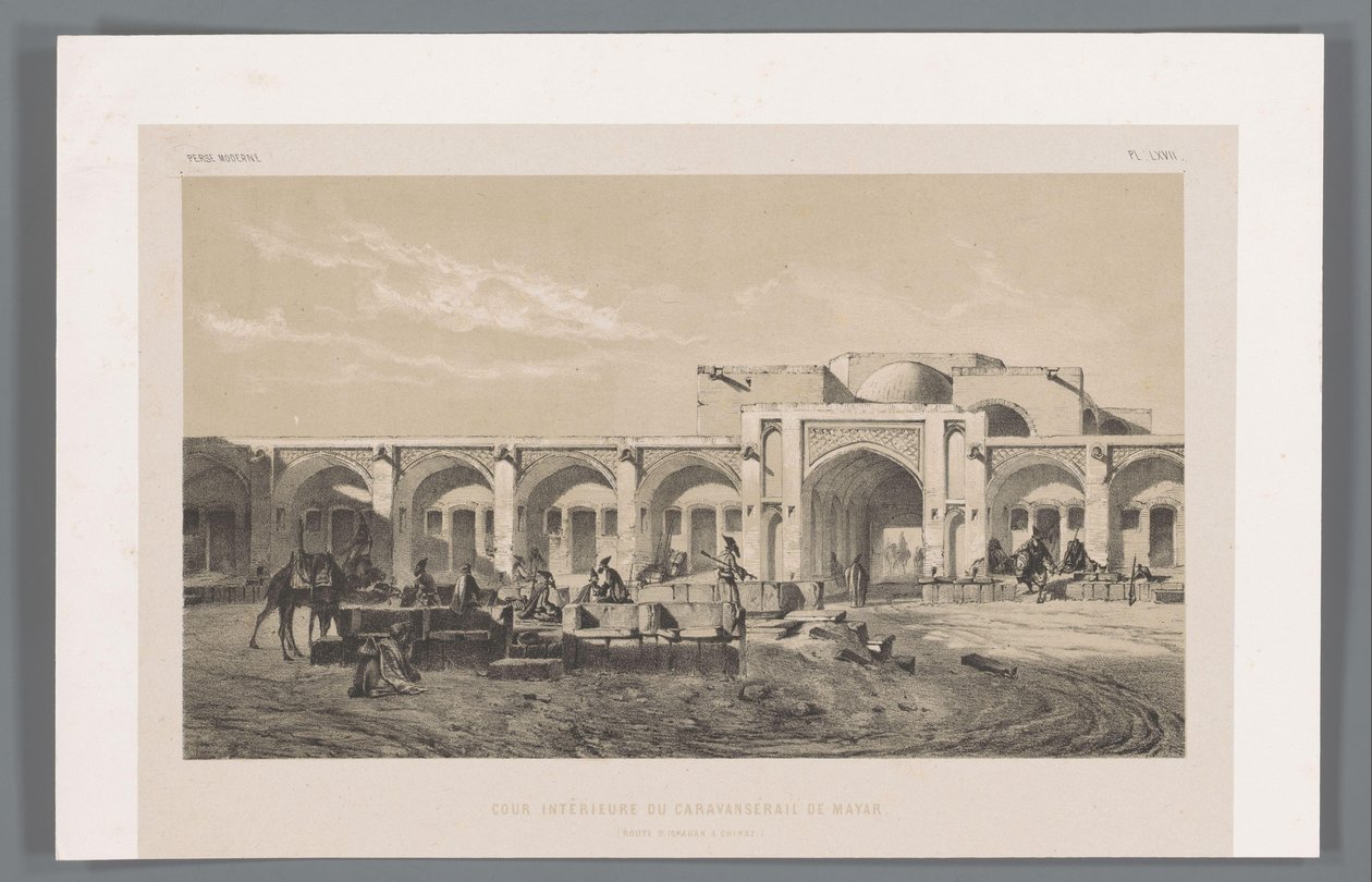 Dziedziniec karawanseraju Mahyar Cour interior du caravanserail de Mayar (route d